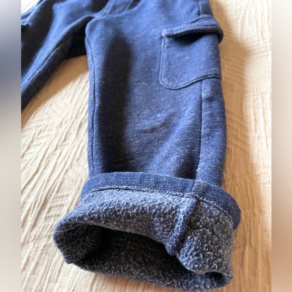 💥3/$20💥3T Fleecy Cargo-Style Sweatpants Lounge Pants, Pockets, Heathered Blue - Picture 3 of 8
